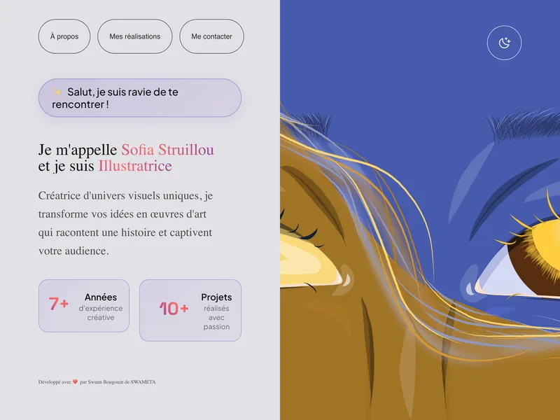 Site vitrine de Sofia Struillou